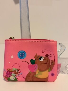 Loungefly Disney’s Cinderella Gus Gus Pink Coin Pouch with Mice